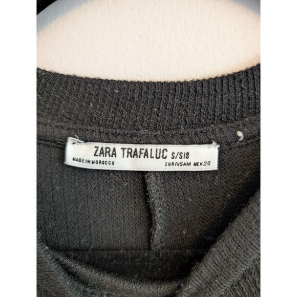 Zara Women's Black Ribbed Tshirt Dress size Small - Picture 2 of 3